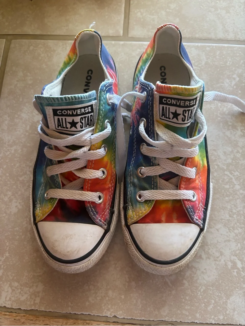 Converse Kids Low Top Sneakers - Rainbow Tie-Dye